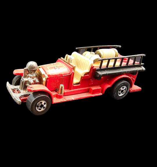 HOT WHEELS OLD NUMBER 5 FIRE TRUCK With Ladders