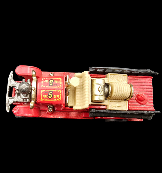 HOT WHEELS OLD NUMBER 5 FIRE TRUCK With Ladders
