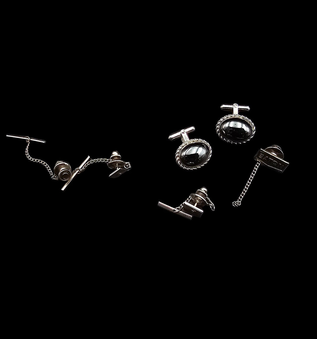 Sterling Silver Cufflink & Tie Tack Lot