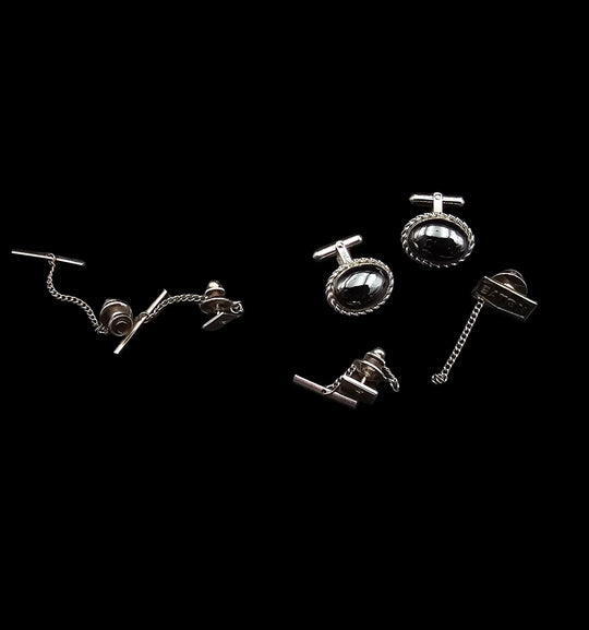 Sterling Silver Cufflink & Tie Tack Lot