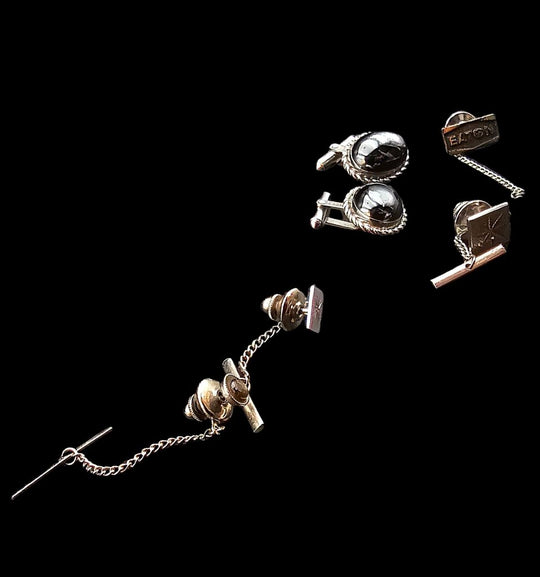 Sterling Silver Cufflink & Tie Tack Lot