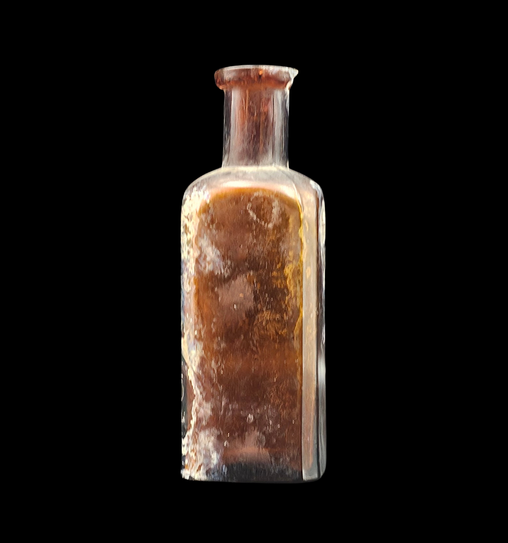 Vintage M.C. Beebe's Brown Glass Medicine Bottle