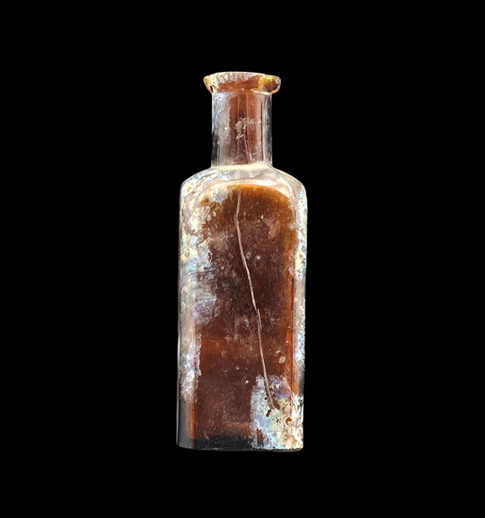 Vintage M.C. Beebe's Brown Glass Medicine Bottle
