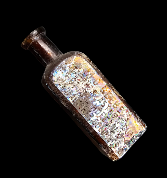 Vintage M.C. Beebe's Brown Glass Medicine Bottle